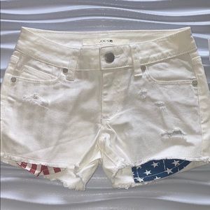 Girls Joe’s Jeans white shorts size 8